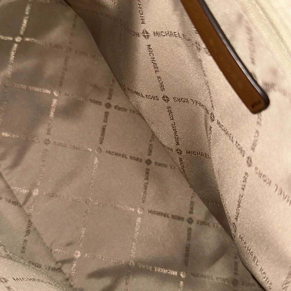 Michael KORS Signature Logo Brown Handbag Tote - Picture 8 of 9